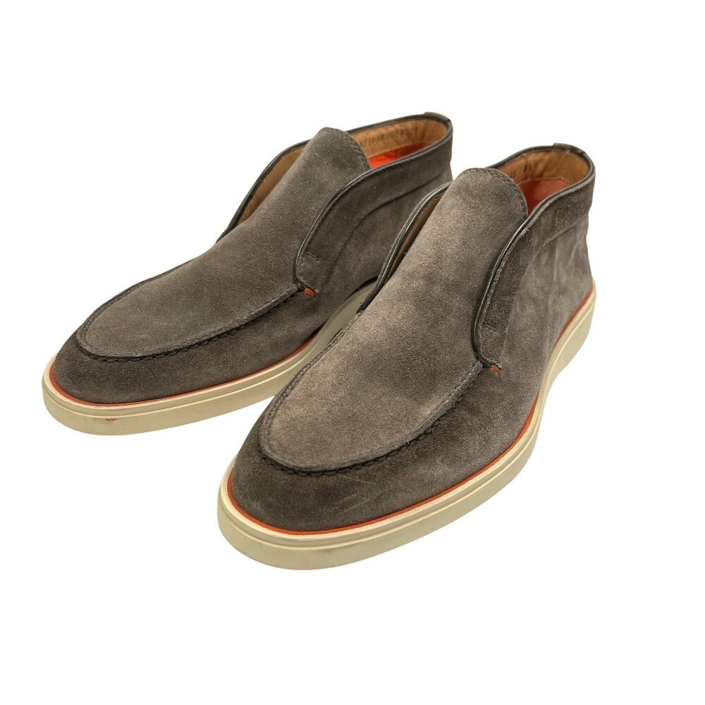 Santoni Andvari Mens Tan Suede Ankle Boot Size 8.5 Made In Italy